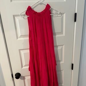 Hot Pink Tie-back Maxi